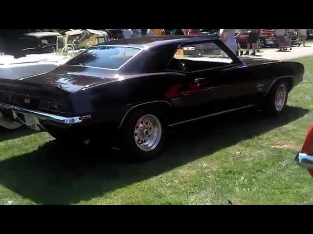 Two 1969 Camaros side by side.