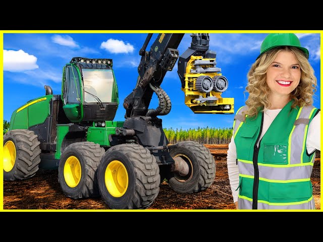 Forestry Trucks for Kids | Logging Trucks for Toddlers | Speedie DiDi Toddler Learning Video |Bruder