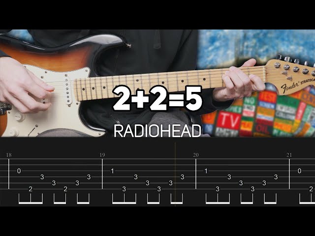 Radiohead - 2+2=5 (Guitar lesson with TAB)