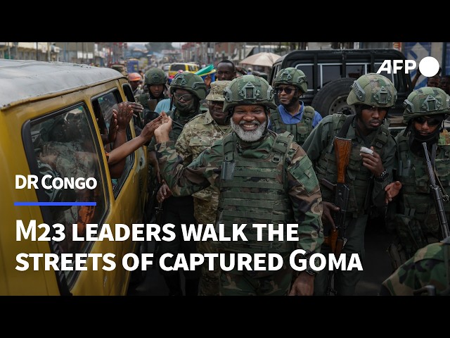 M23 leaders walk the streets of captured DR Congo city of Goma | AFP