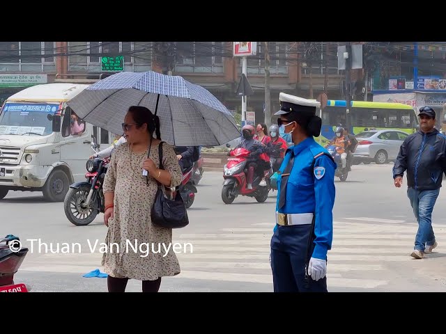 Nepal || Beautiful traffic policewoman