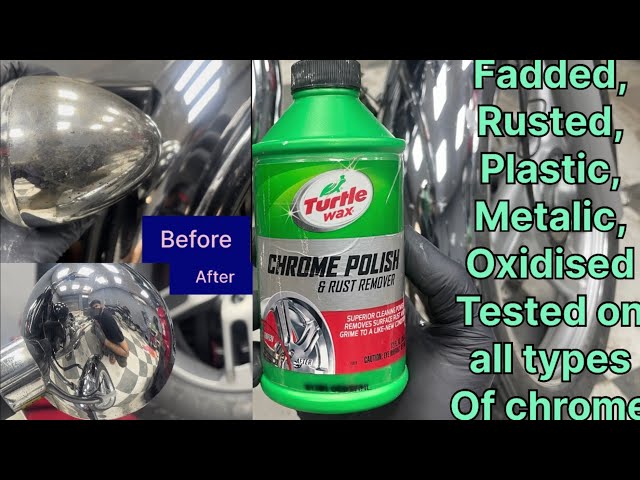 Full Review | Turtle Wax CHROME POLISH & RUST REMOVER | Dull Chrome | Hard Water Metal Plastic Chrom