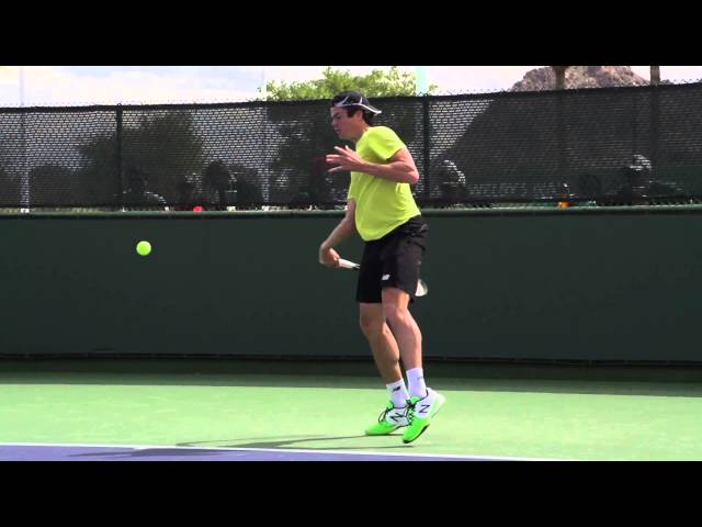 M. Raonic Forehand In Slow Motion (HD)