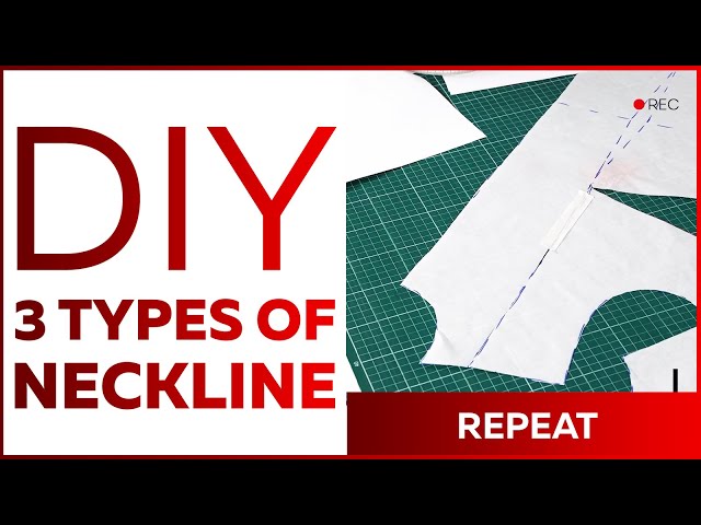 DIY: 3 types of neckline. How to work with the basic patterns.10 measurement cutting system.