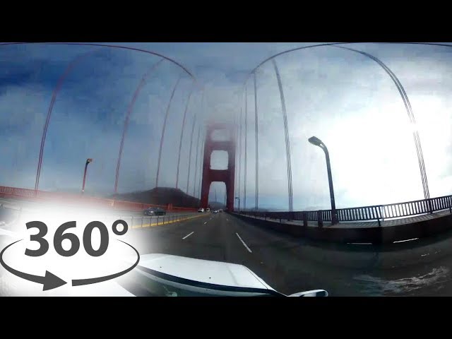 4K VR 360° Video | Drive through FOGGY Golden Gate Bridge, SURREAL! Enjoy!