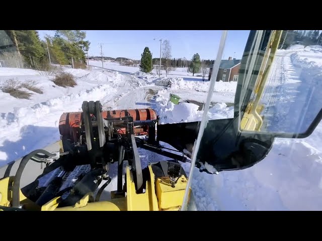 Snowditching with homebuilt wing plow