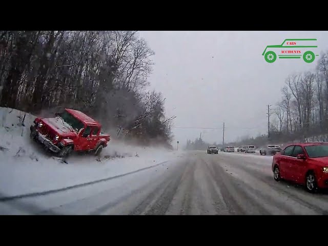 Incidents in snow and winter conditions #3 || Cars Accidents