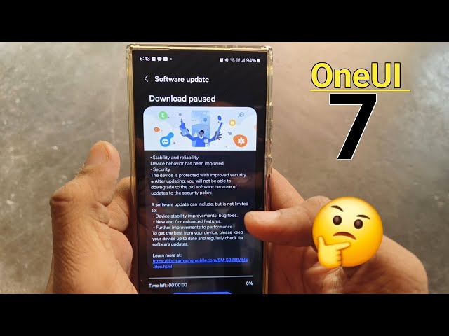 Samsung Galaxy s24 Ultra New Software Update Rolled Out, OneUI 7 Update??