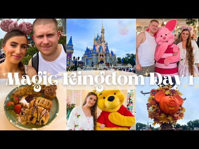 OUR DAY 1 AT DISNEY WORLD | Magic Kingdom | Crystal Palace Character Breakfast Buffet & Decorations!