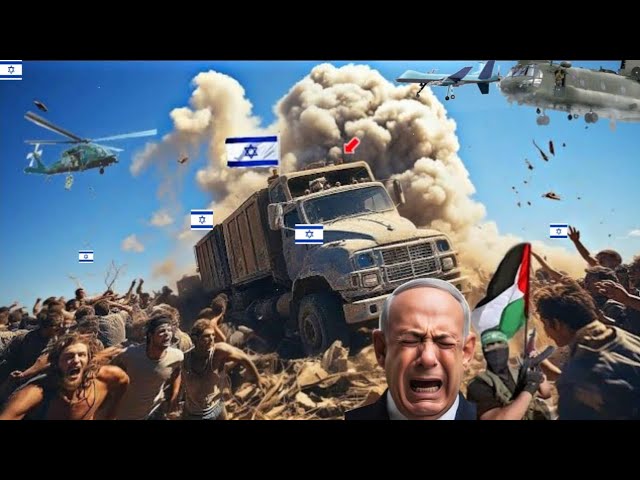 Irani Fighter Jets, Drones & Helicopters Attack on Israeli Army Heavy Weapons Supply Convoy - GTAV