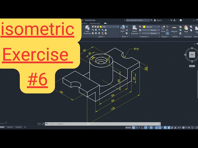 Isometric Drawing in AutoCAD Lesson #06