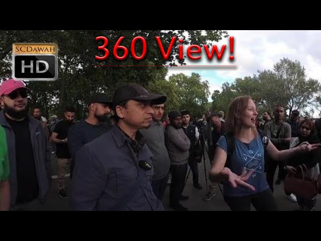 P0.2 (360!) 4K - Animal Rights!! Brother Mansur & Vegan Girl | Speakers Corner | Hyde Park