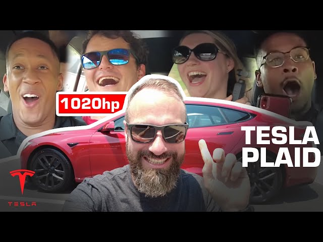 Tesla PLAID | My new 1020hp daily car! Funny acceleration REACTIONS! (English Subtitles)