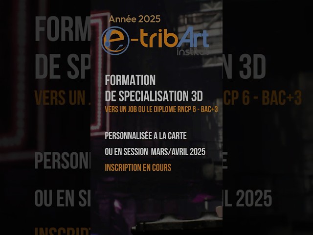 Formation de spécialisation 3D vers un métier cinéma jeux vidéo publicité  #gaming #unrealengine