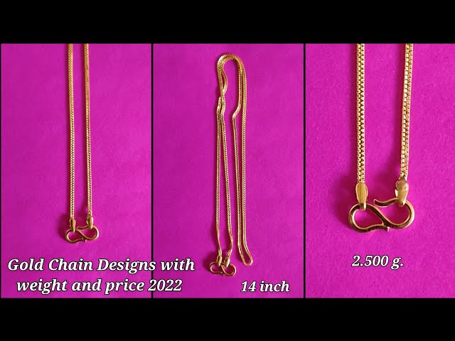 gold chain design with length, weight & price/gold chain for kids/gold chain design with price 2022