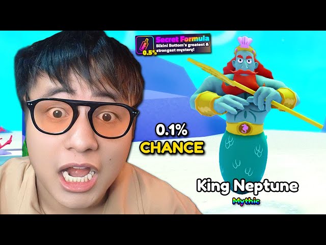 SpongeBob Tower Defense - SECRET FORMULA MYTHIC KING NEPTUNE || ROBLOX