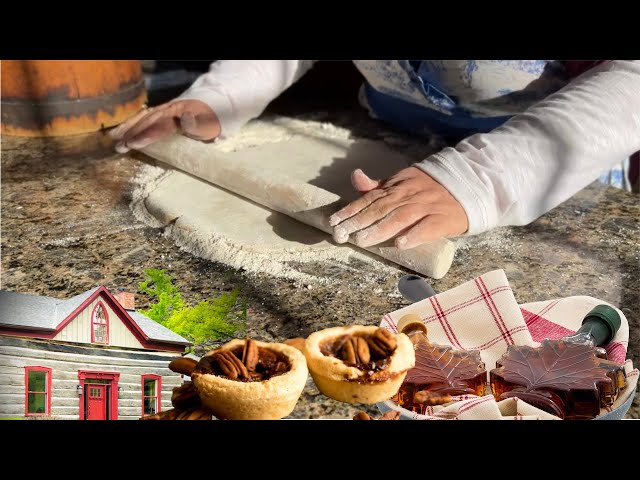 Canadian MAPLE Butter Tarts 🇨🇦 🍁Slow Life in the ￼Countryside ❄️ Silent Vlog Canada