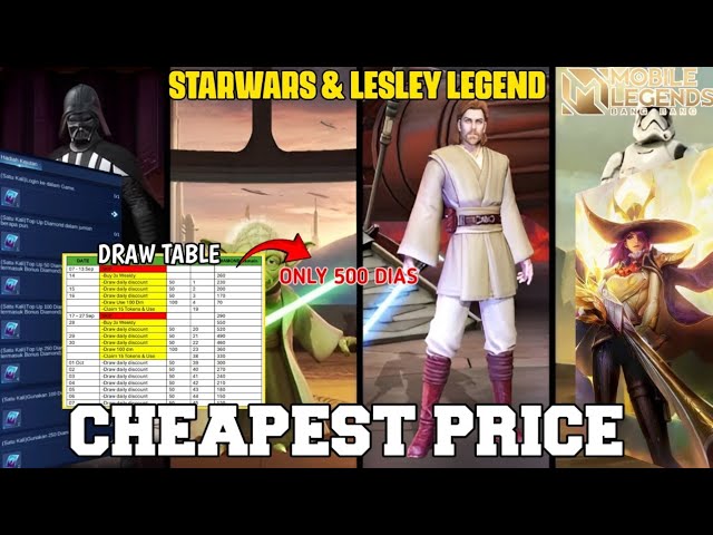 STARWARS EVENT 2024 | CHEAPEST PRICE ONLY 500 DIAMONDS, GET 30 TOKEN - MLBB