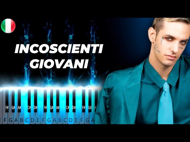 Achille Lauro - Incoscienti Giovani - Sanremo 2025 - piano karaoke instrumental cover