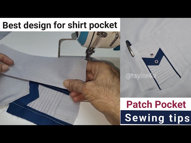 Shirt ki जेब or pocket में pattern कैसे banaye | designer pocket sewing