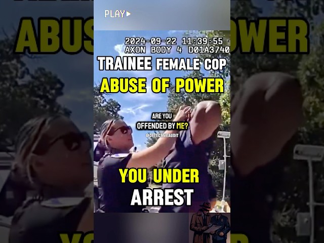 Female cop abuse of power. Give me your name or go to Jail #unlawful #corruptcops #idrefusal