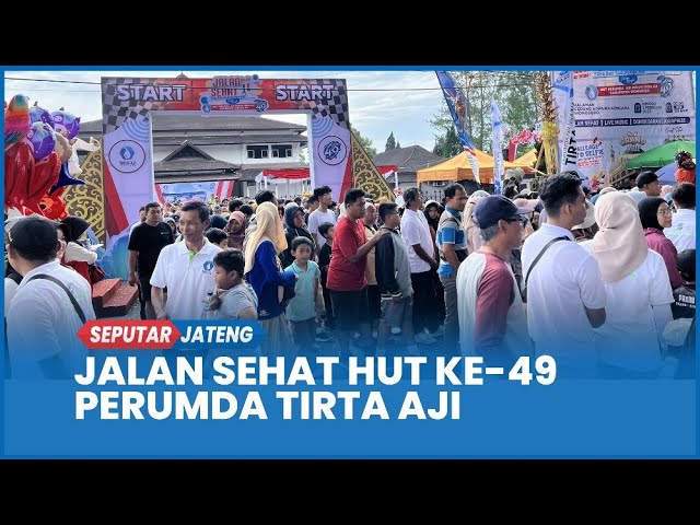 Ribuan Warga Wonosobo Antusias Meriahkan Jalan Sehat HUT ke-49 Perumda Air Minum Tirta Aji