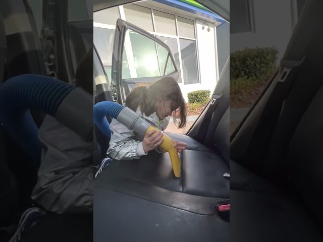 Vacuuming car