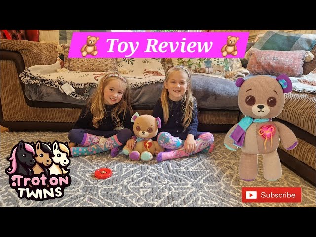 Lets review a Thready Bear! #review #teddy #toys #toyreview #teddybear #moosetoys #twins #sisters