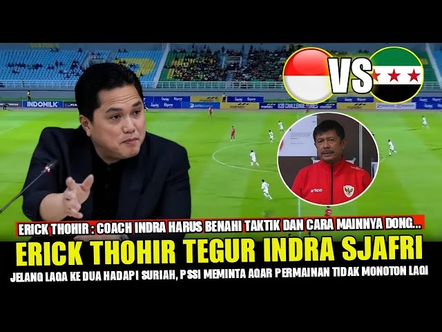 🔴 PERNYATAAN TEGAS ERICK THOHIR !! MENANG DI LAGA KE DUA ATAU DI GANTI PELATIH DARI BELANDA