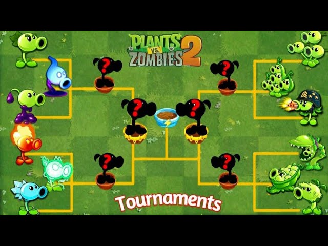 Tournament All PEASHOOTERS Plants - Who Will Win? - PvZ 2  Battlez