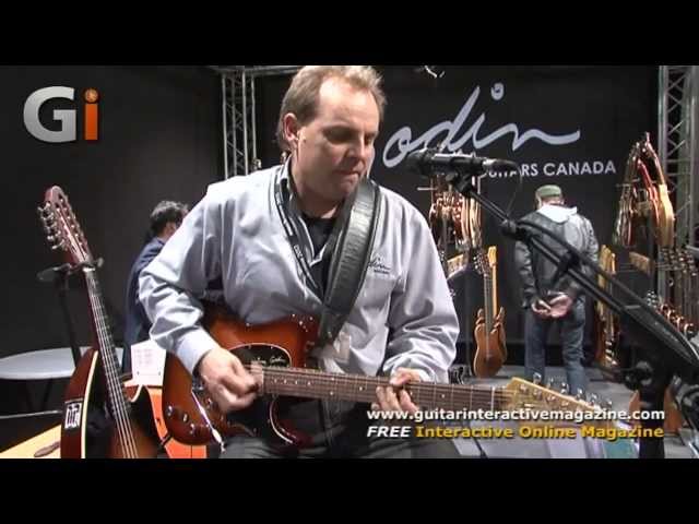 Godin Session Custom Guitar with Fishman Triple Play MIDI System Demo - Musikmesse 2013