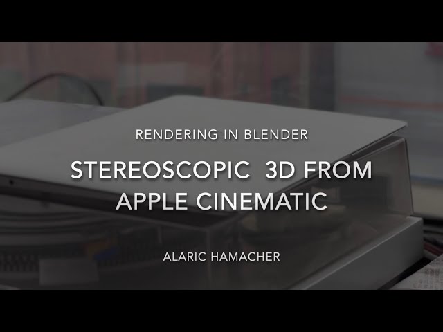 Blender: Extract depthmap from Iphone 13 pro cinematic video to make stereoscopic 3D movie