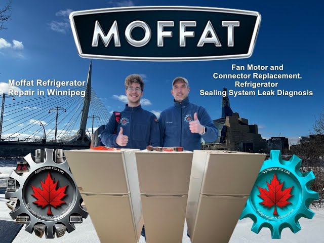 Moffat Refrigerator Repair in Winnipeg - Fan Motor and Connector Replacement - Sealing System Leak