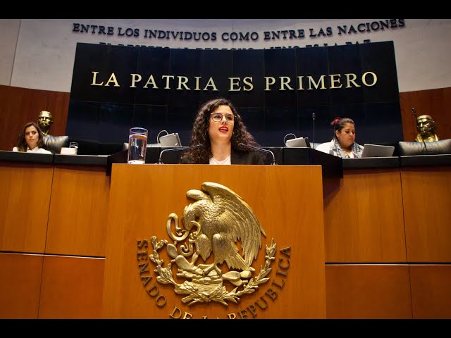 Sria. de Gobernación Luisa María Alcalde, comparecencia en el pleno del Senado de la República