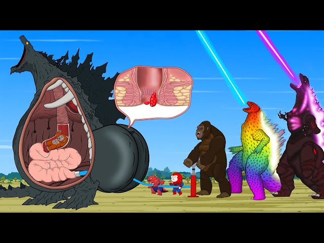 Rescue SHIN GODZILLA EARTH From GODZILLA & KONG: The Battle Against Digestive System #5 - FUNNY