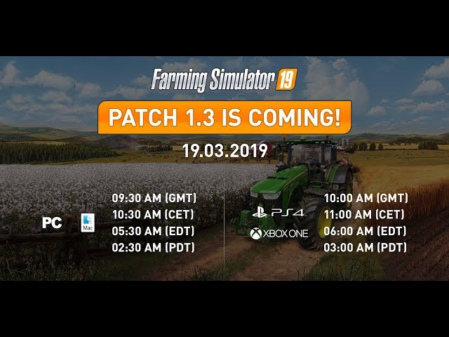 NEW PATCH 1.3 AND MODS IN TESTING | Farming Simulator 19