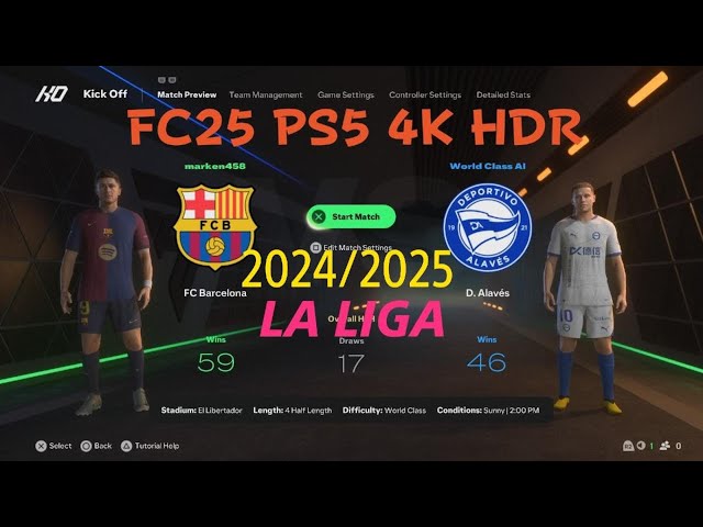 EA SPORTS FC 25* FC Barcelona vs Deportivo Alaves “LA LIGA“ PS5 4K HDR Gameplay