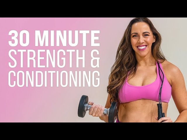 STRONG AND SWEATY - Strength & Conditioning Workout - All Fitness Levels! | FUSION - Day 1