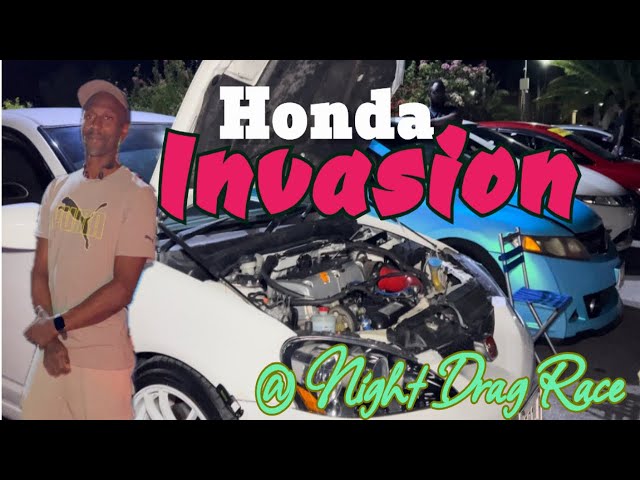 Honda Invasion at Night Drag Race