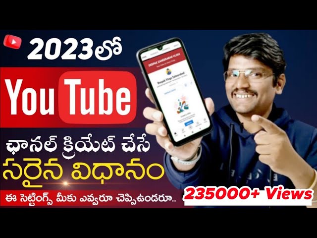 How to Create Youtube Channel in Telugu✅ How to Create Youtube Channel in Mobile in Telugu