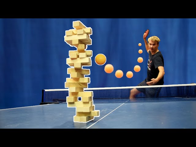 JENGA Ping Pong Trick Shots