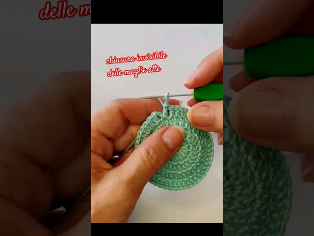 chiusura invisibile con le maglie alte #crochet #shortcrochet