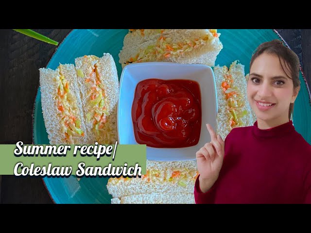 Coleslaw Sandwich | No cooking Sandwich | Summer recipe