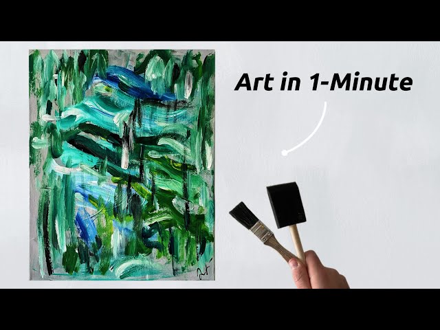 Abstract Art in 1-Minute | Acrylic Painting for Beginners