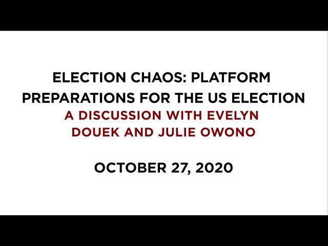 Election Chaos: Platform Preparations for the US Election