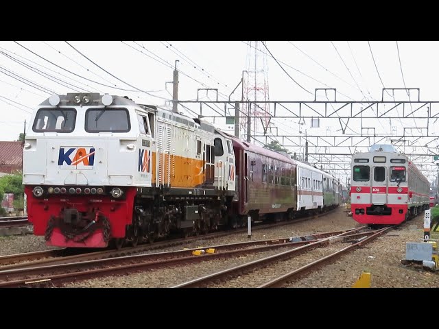 HUNTING KERETA MEWAH JAKARTA SUKABUMI !! Nonton Kereta Api Luar Biasa & KRL Commuter Line KOTA DEPOK