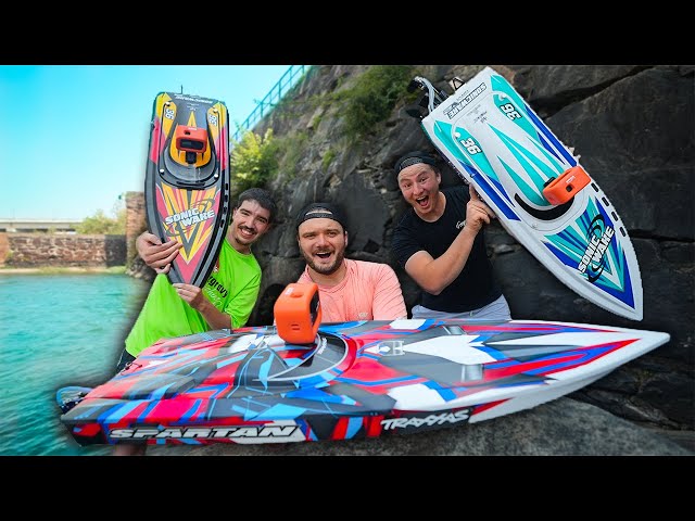 1v1v1 Ultimate RC Boat Fishing Challenge!!