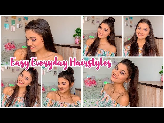 7 Super Easy & Cute Everyday Hairstyle for Medium Hair 2020 | Shreeja Bagwe