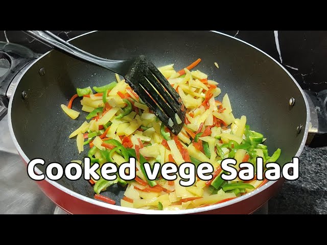 A different style cooked vegetables Salad