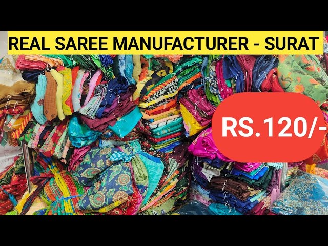 त्योहार स्पेशल साड़ीया अब मात्र 120/से शुरू|surat saree|Surat saree wholesale market #saree#silksari